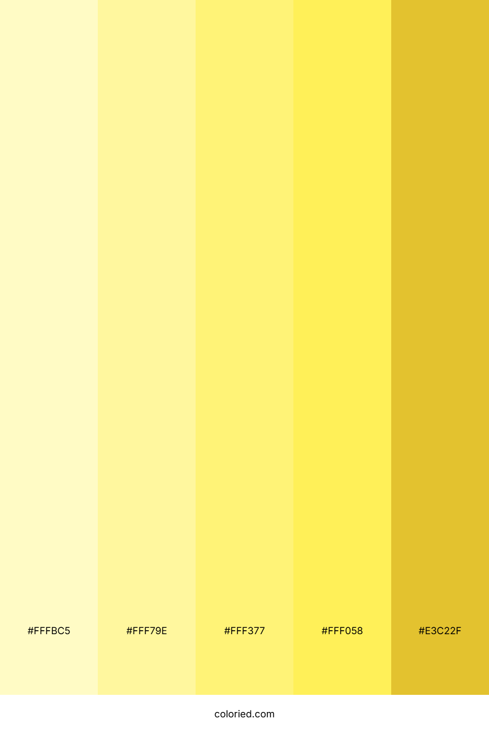 Pastel Yellow Gradient Color Palette