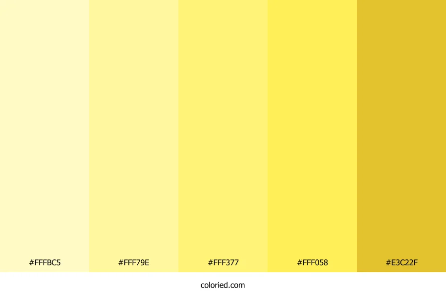Pastel Yellow Gradient Color Palette