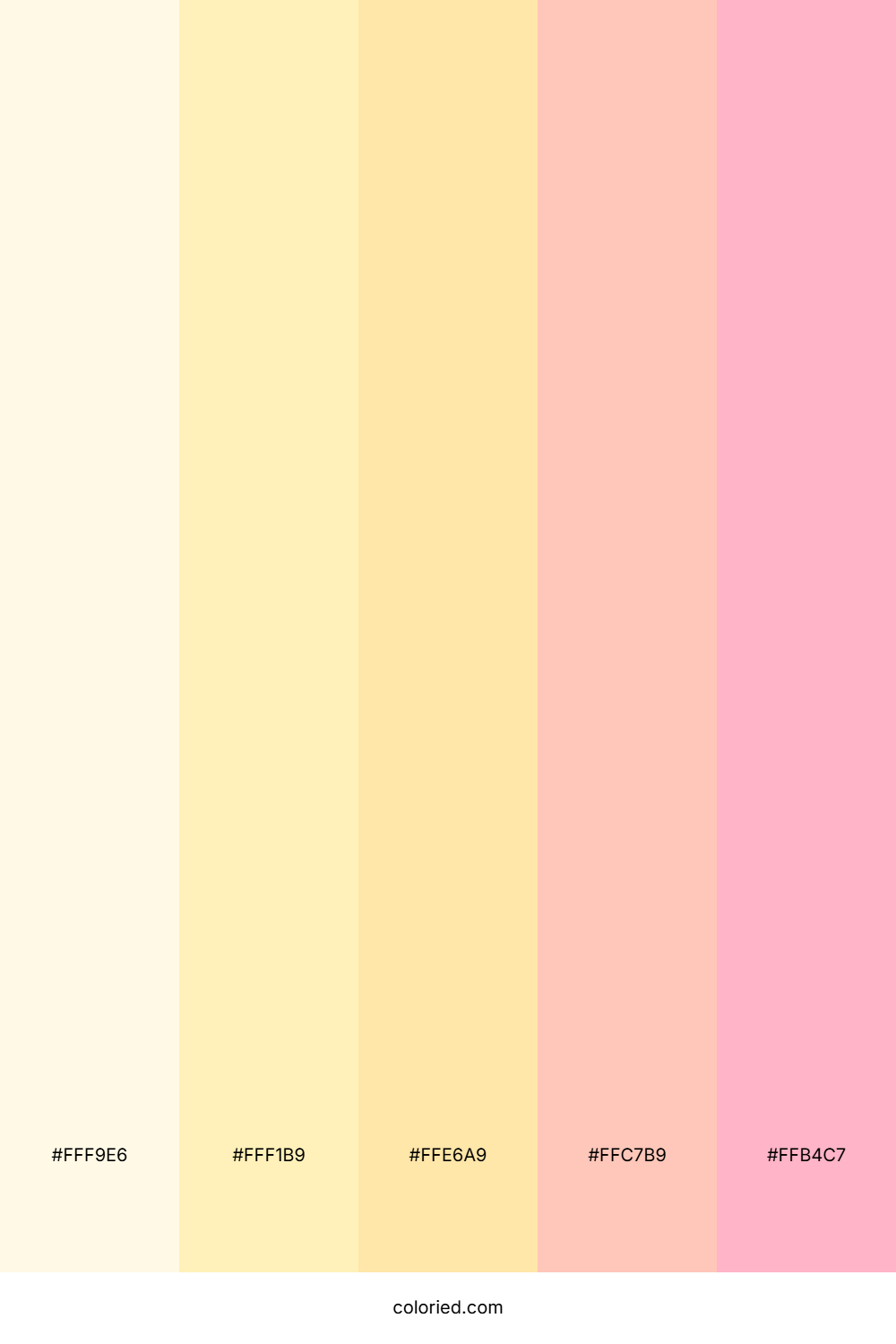 Pastel Yellow Pink Gradient Color Palette