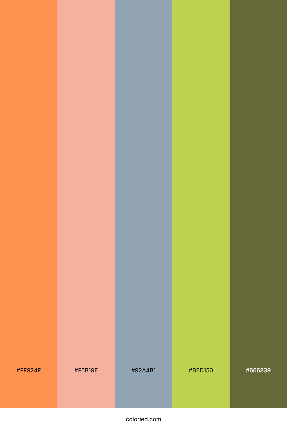 Peach Citrus Meadow Color Palette