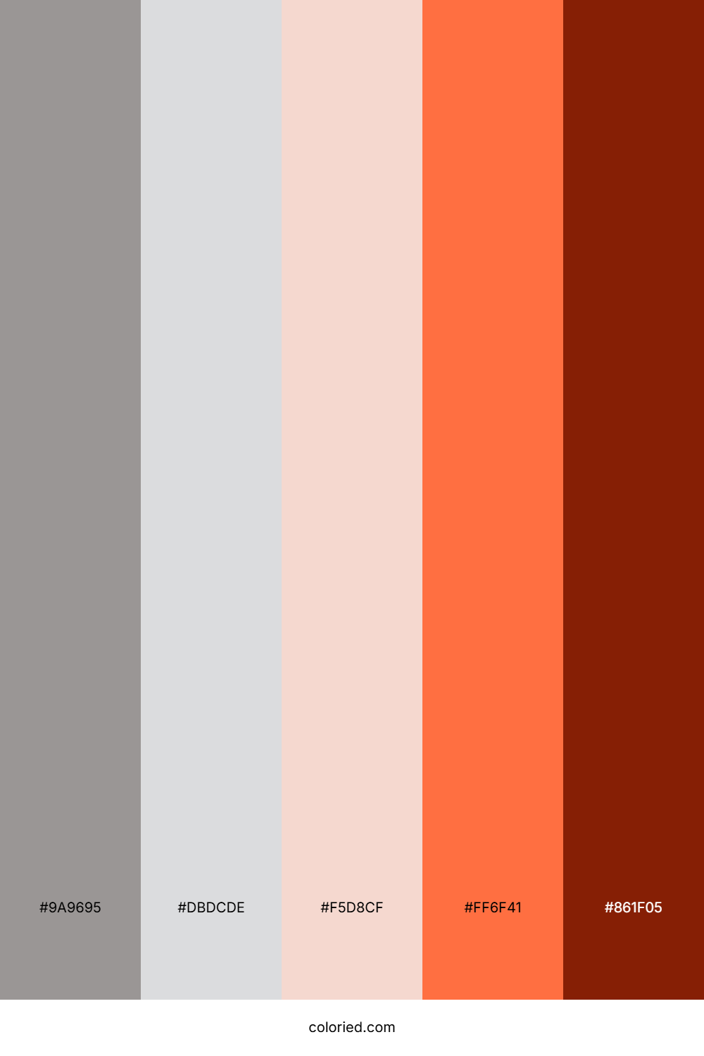 Peach Coral Flame Color Palette