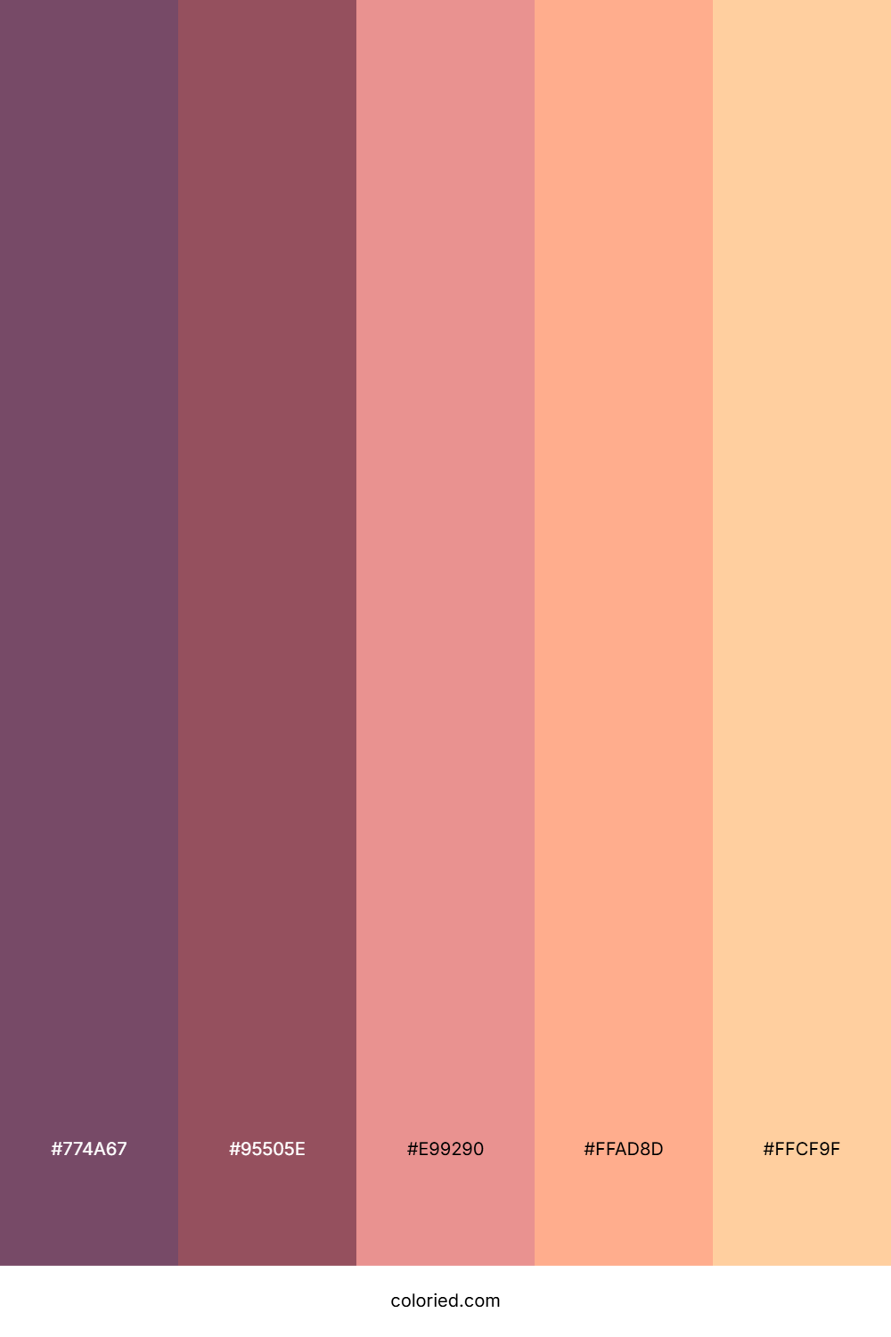 Peach Coral Sunset Palette