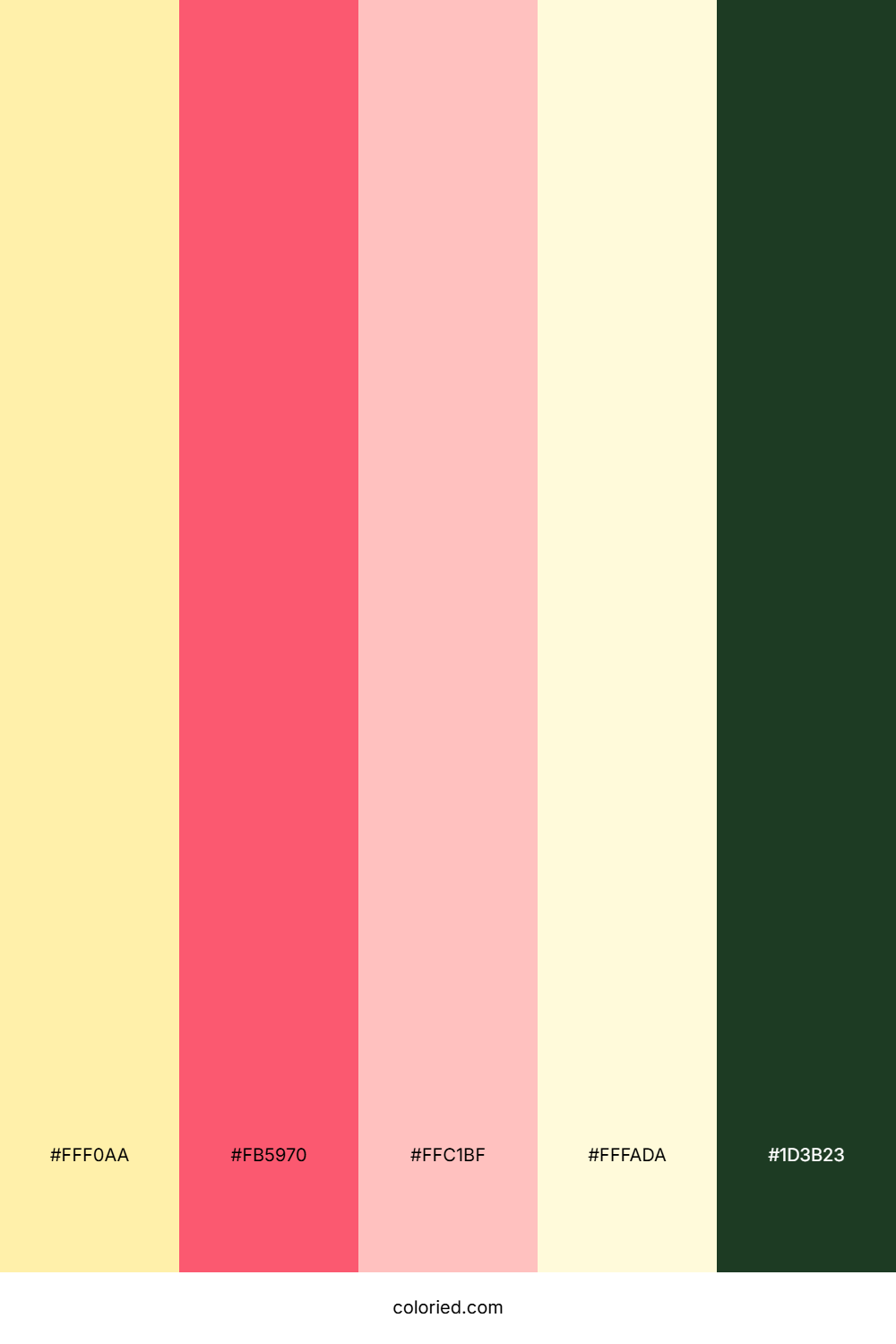 Peach Fern Sunshine Color Palette
