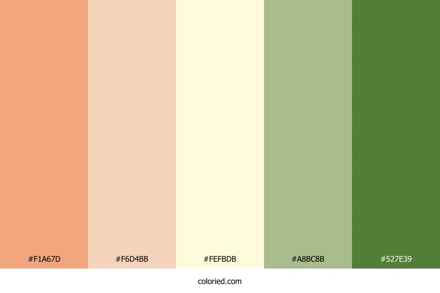 Peach Herb Sunrise Color Palette