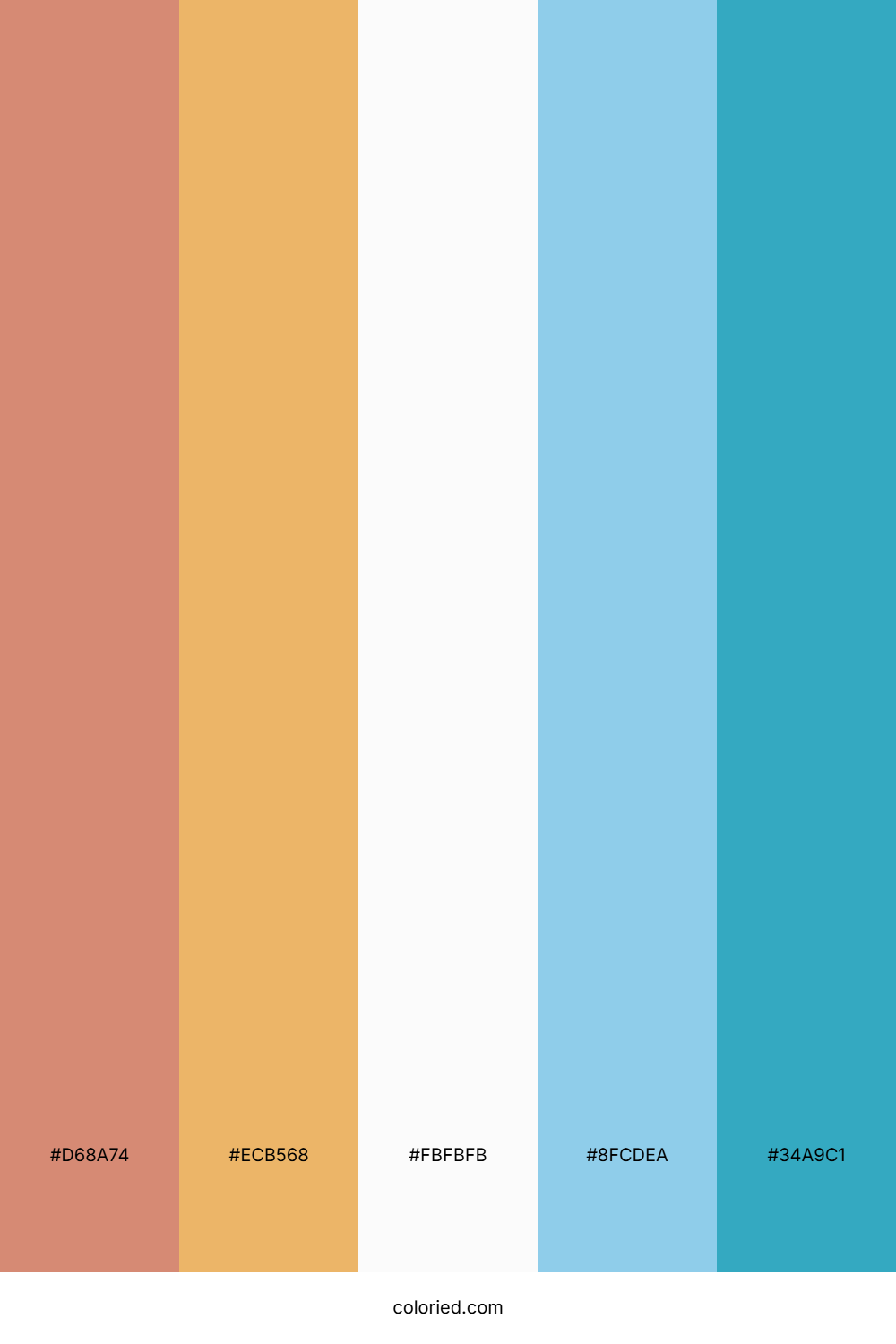 Peach Ice Lagoon Color Palette
