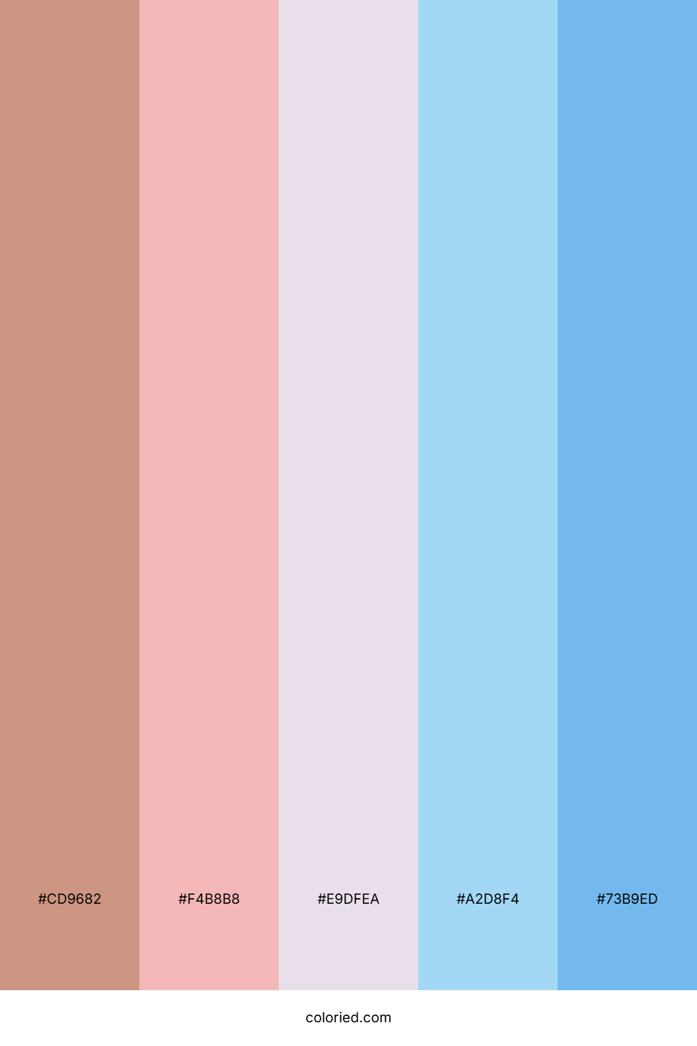 Peach Lavender Wave Color Palette