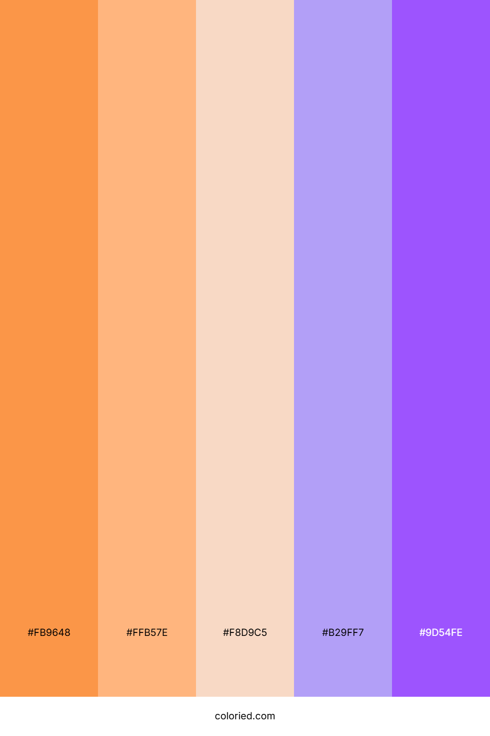 Peach Lilac Sunset Color Palette