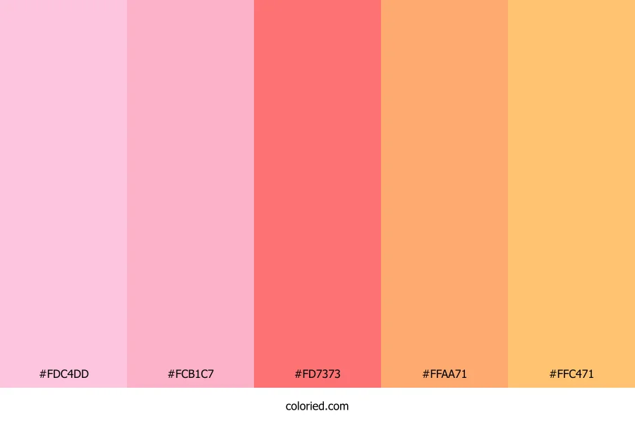 Peach Rose Carnival Color Palette