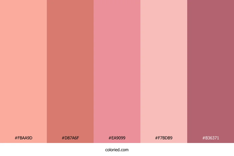 Peach Rosewood Blush Color Palette