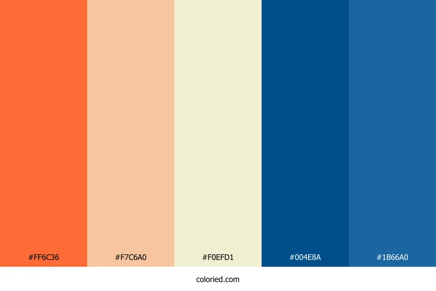 Peach Sky Ocean Color Palette