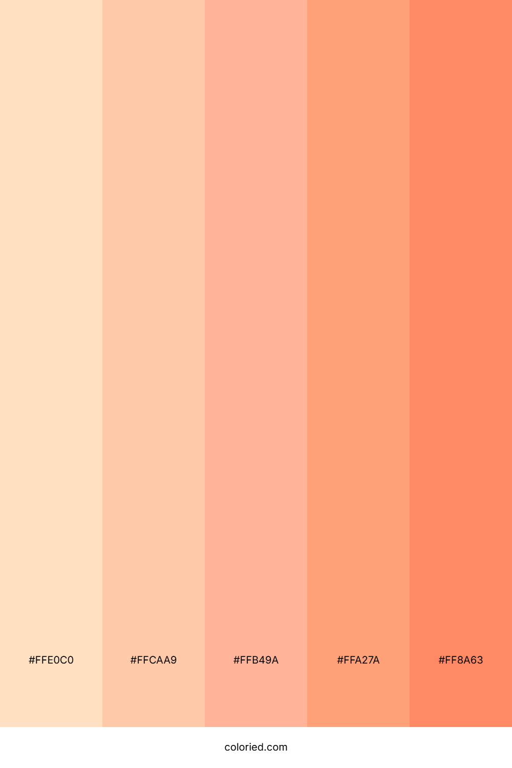 Peach Sunset Gradient Color Palette