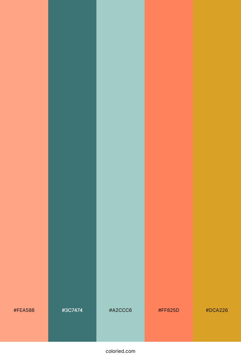 Peach Teal Coral Palette