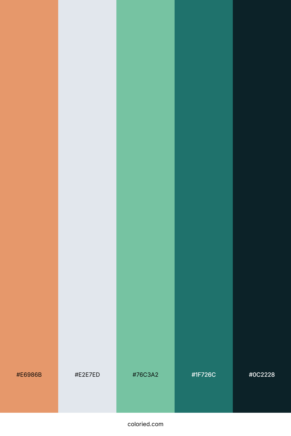 Peach Teal Harmony Color Palette