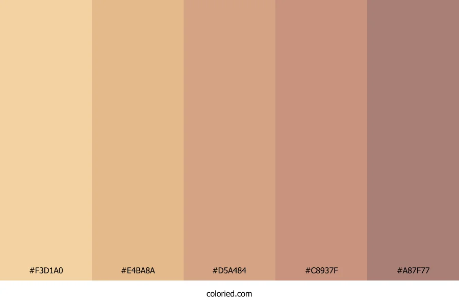 Peachy Almond Glow Color Palette