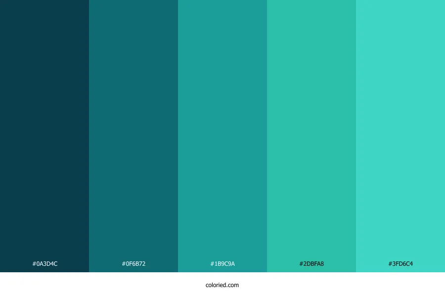 Peacock Blue Color Palette