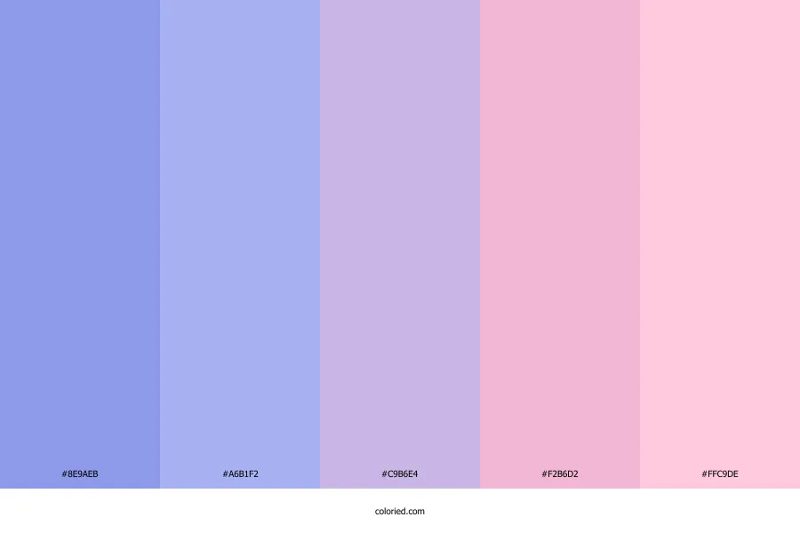 Periwinkle and Pink Color Palette