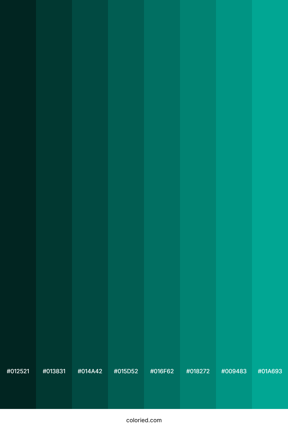 Persian Green Color Shades