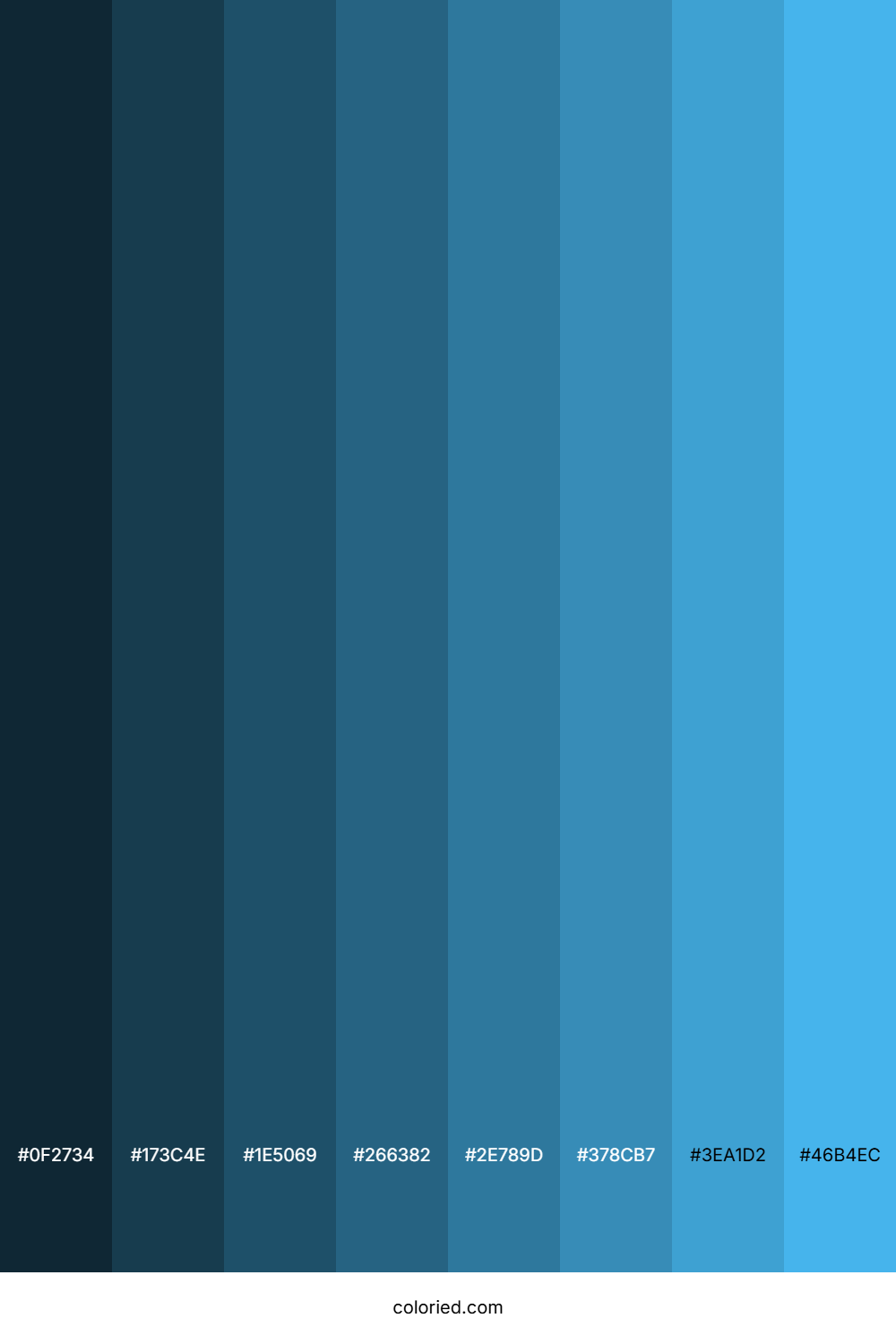 Picton Blue Color Shades