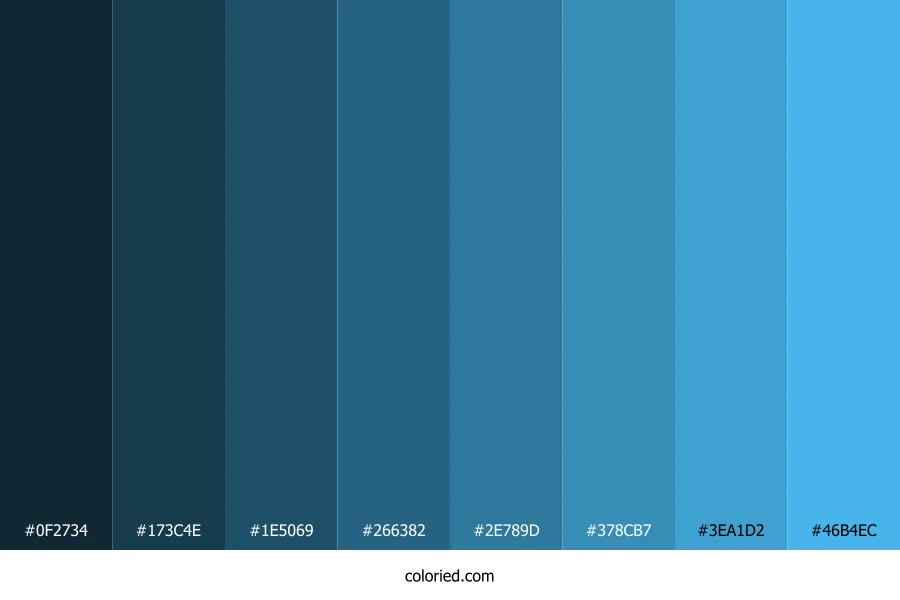 Picton Blue Color Shades