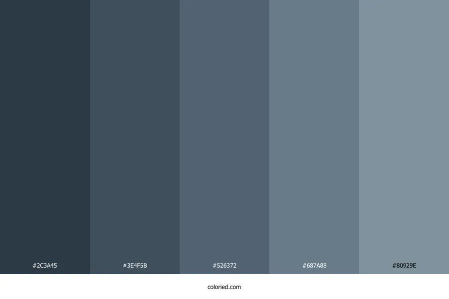 Pigeon Blue Color Palette
