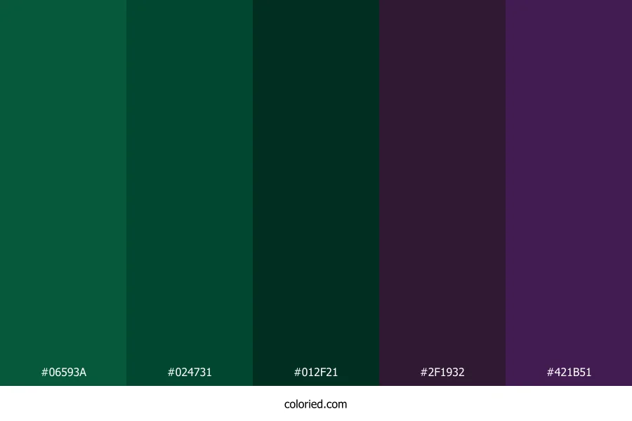 Pine and Plum Color Palette