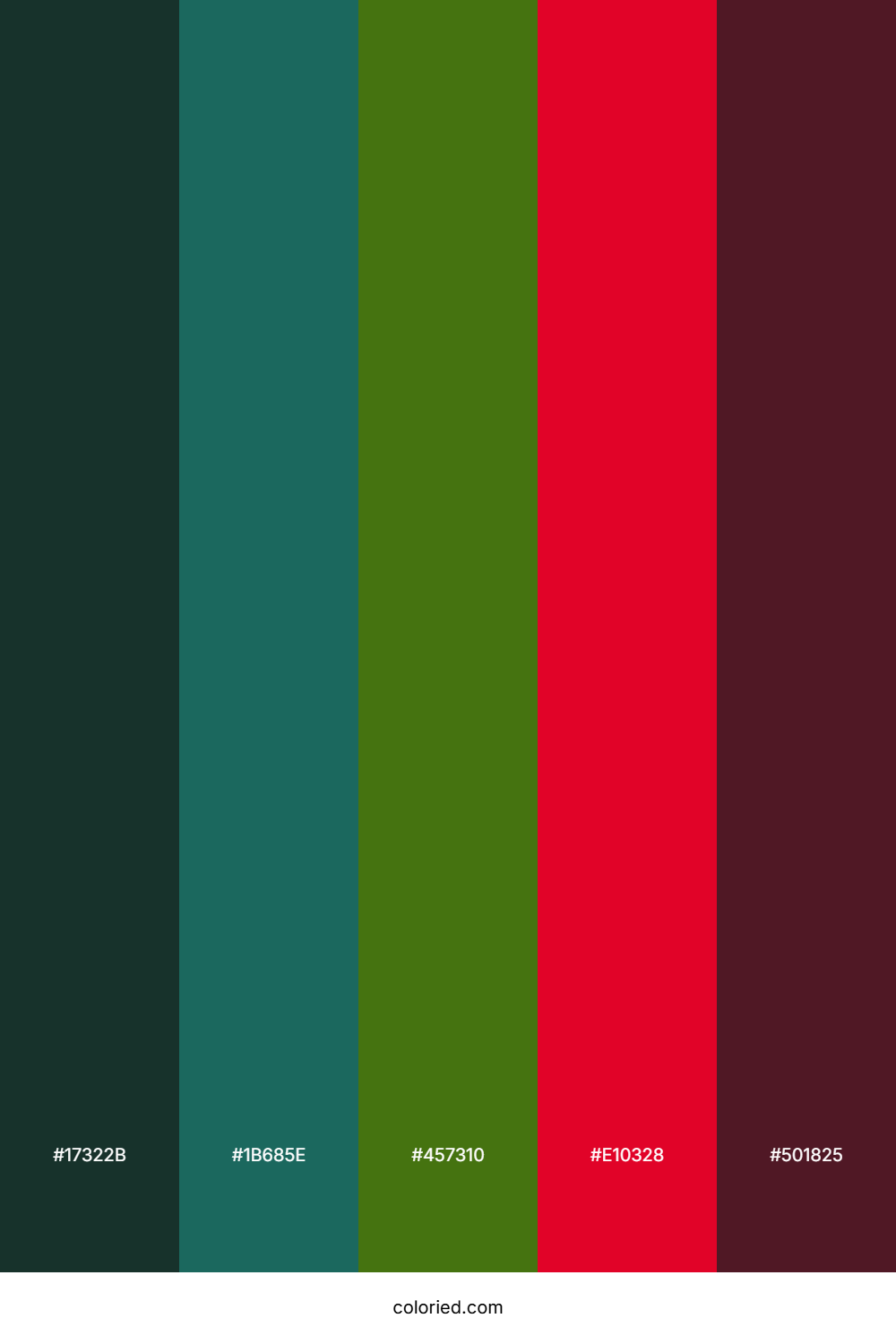 Pine Cherry Ember Color Palette