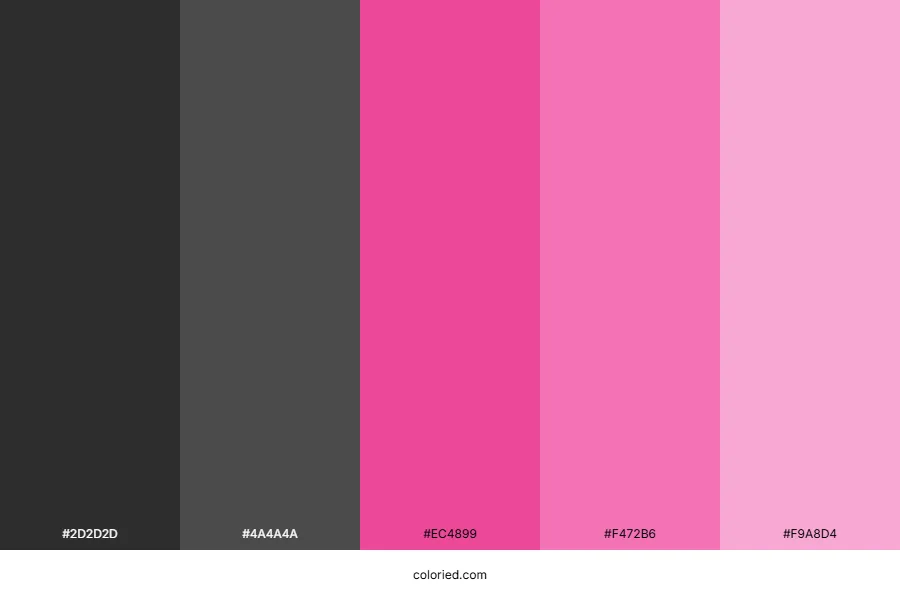 Pink and Black Color Palette