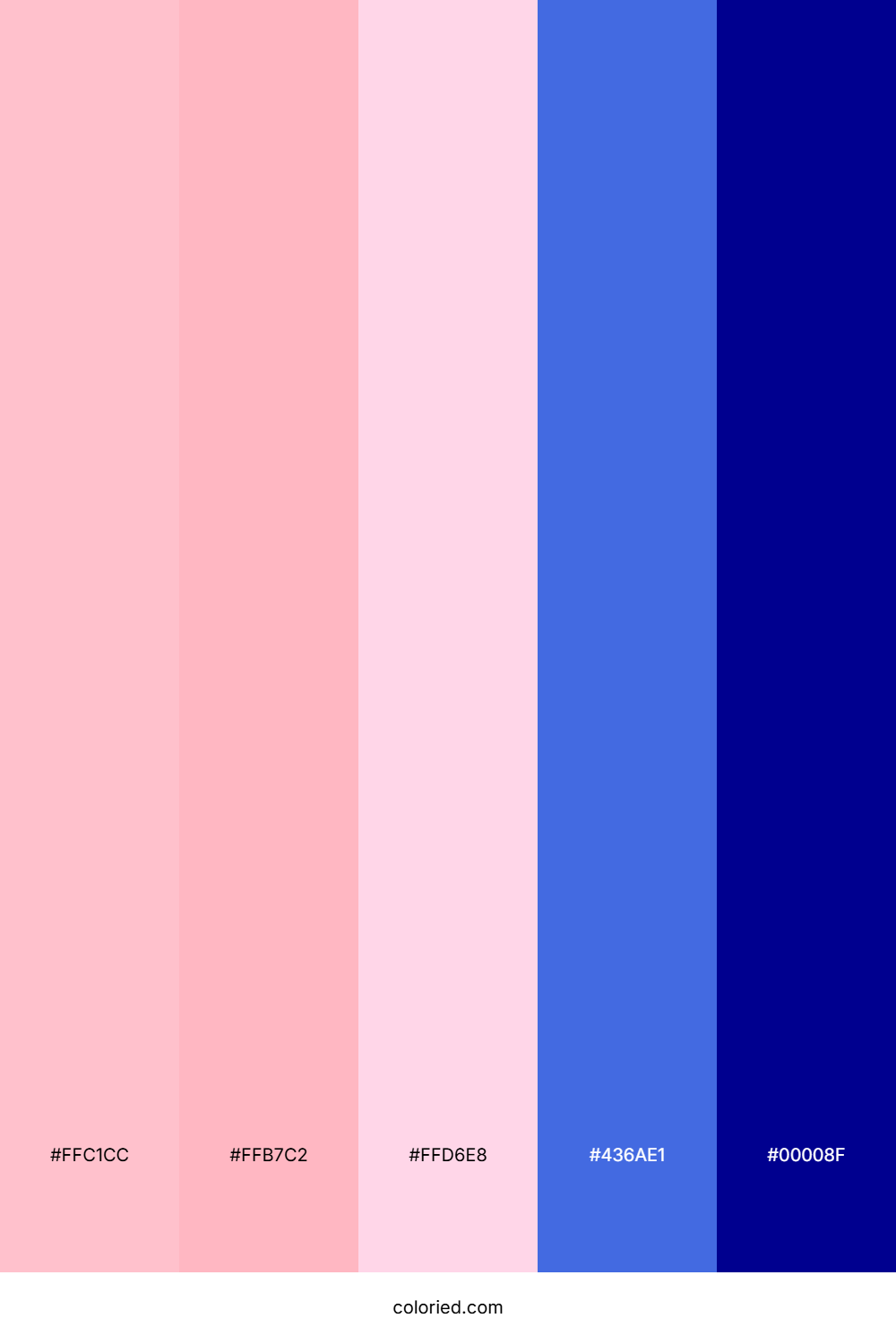 Pink and Dark Blue Color Palette