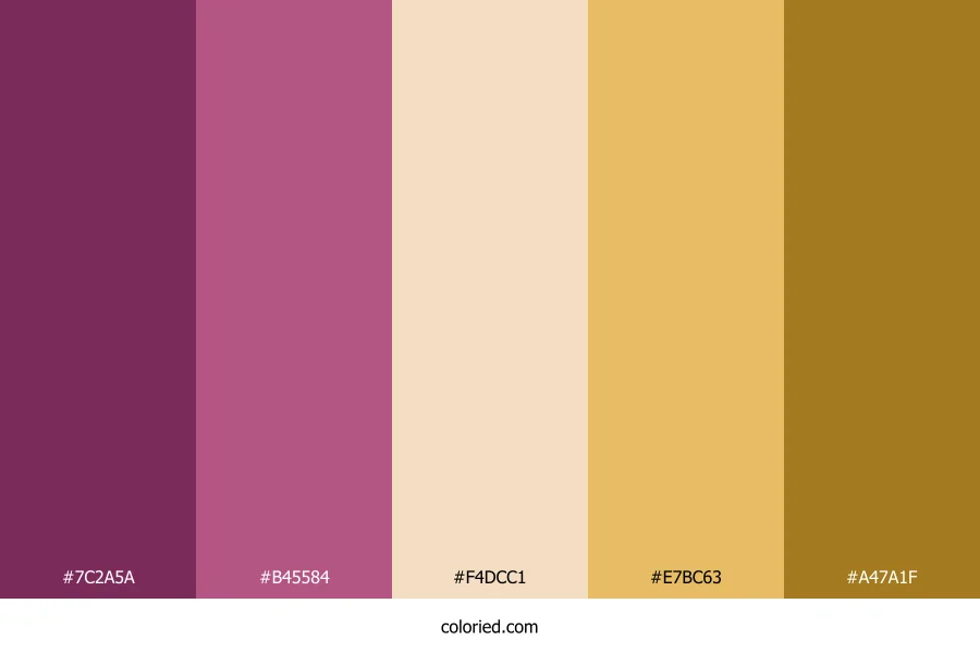 Pink and Gold Color Palette
