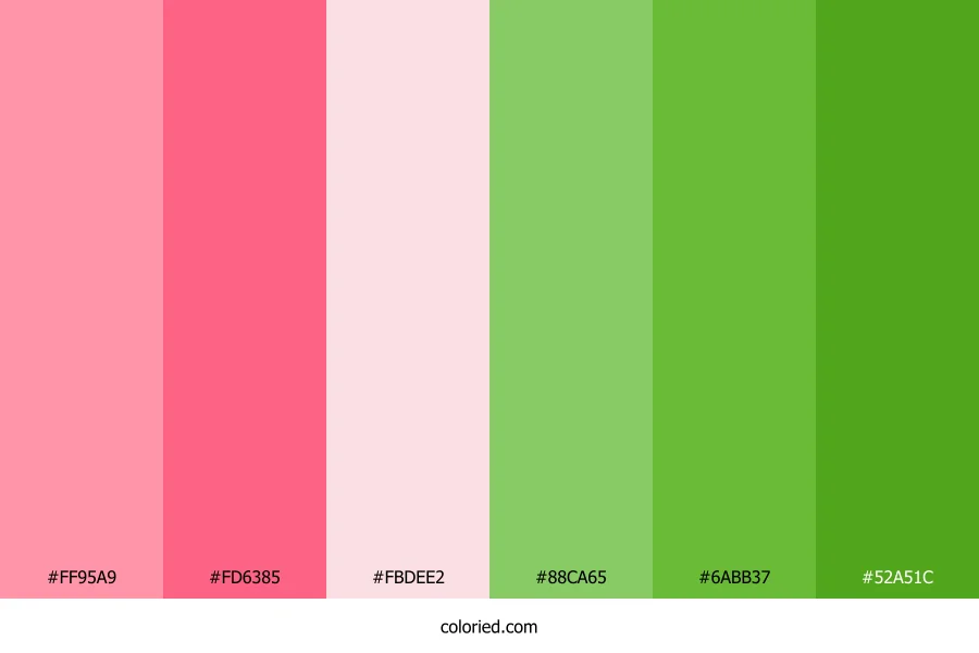Pink and Green Color Palette