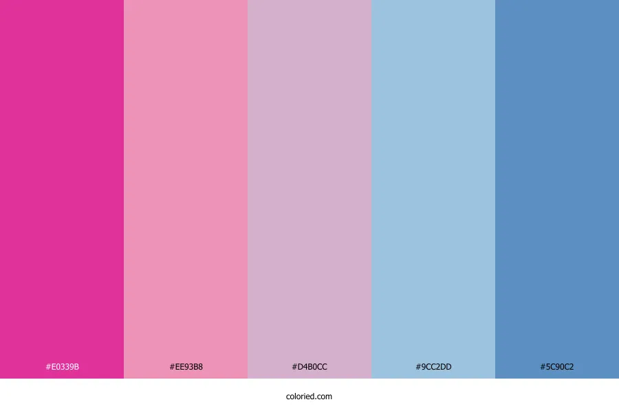 Pink and Light Blue Color Palette