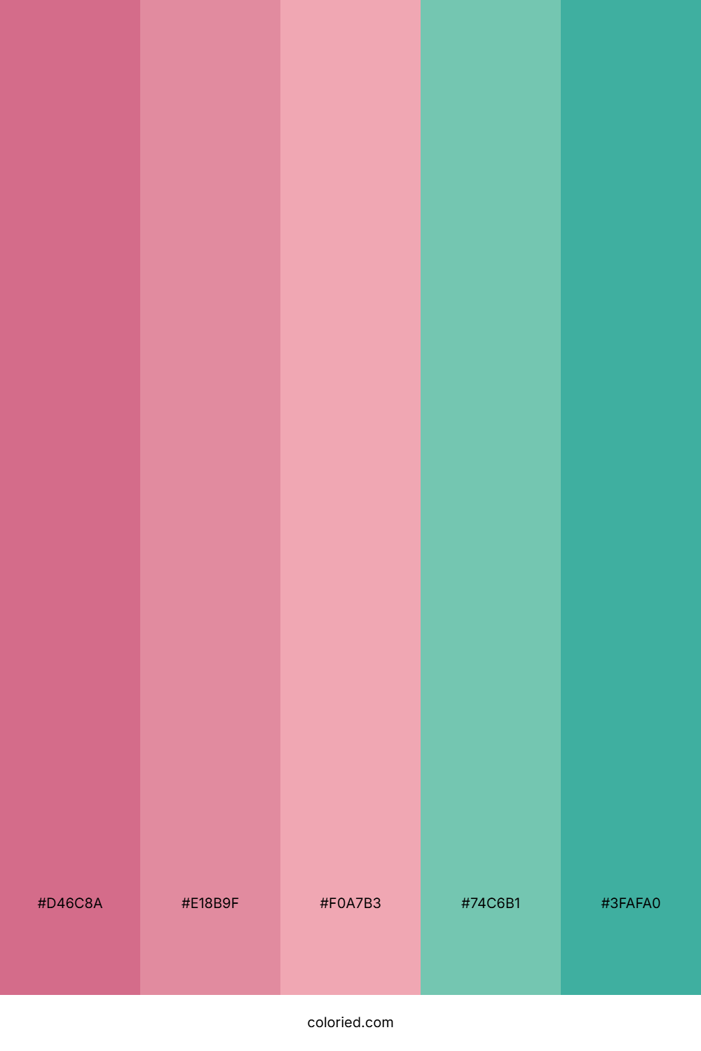 Pink and Teal Color Palette