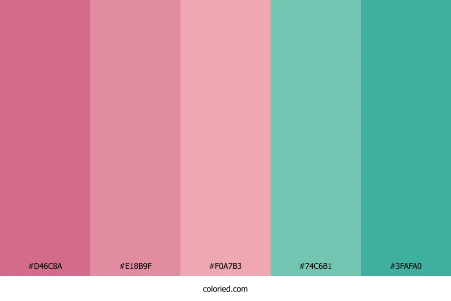 Pink and Teal Color Palette