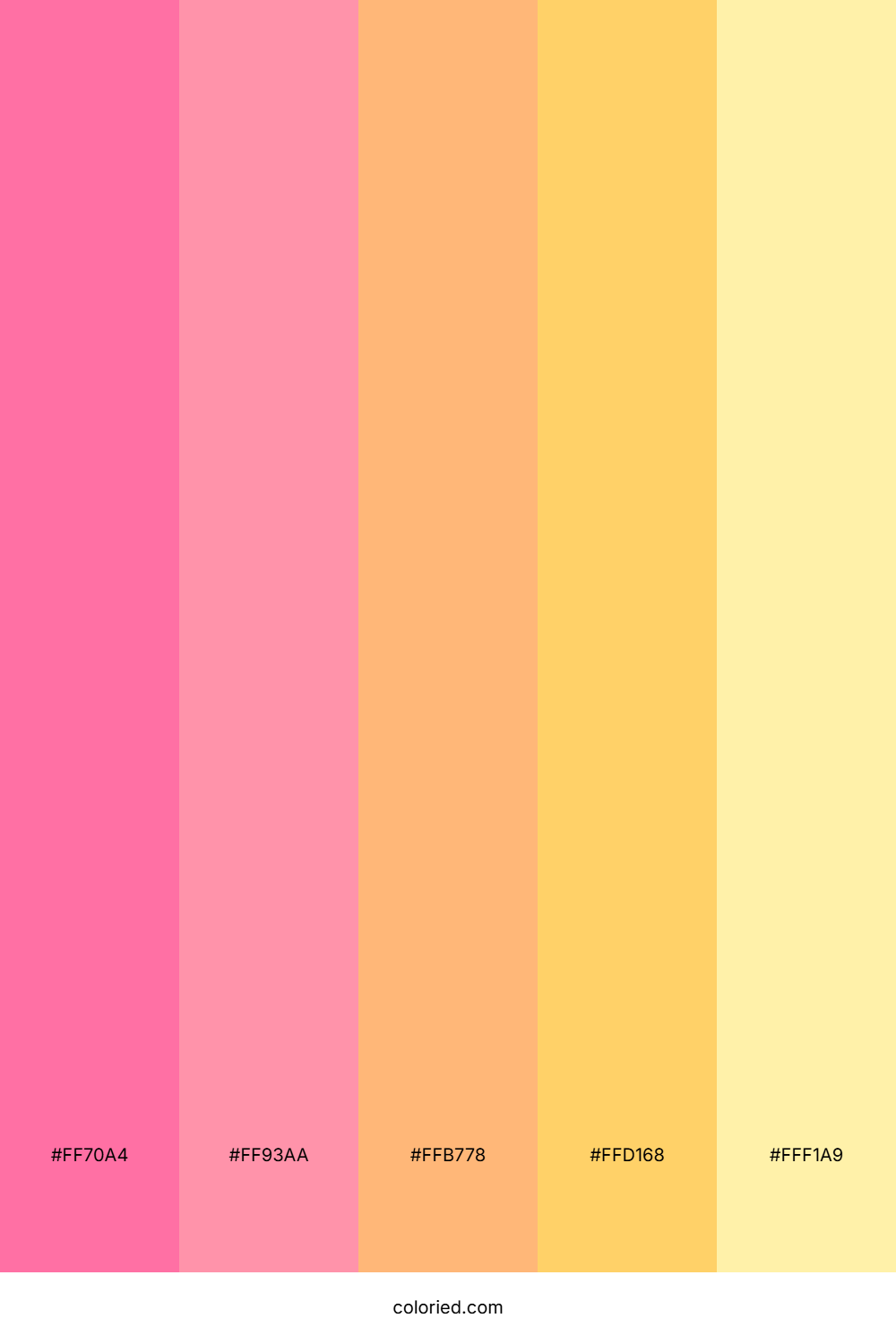 Pink and Yellow Gradient Color Palette