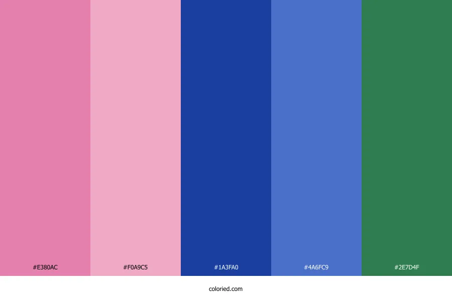 Pink Blue Green Color Palette