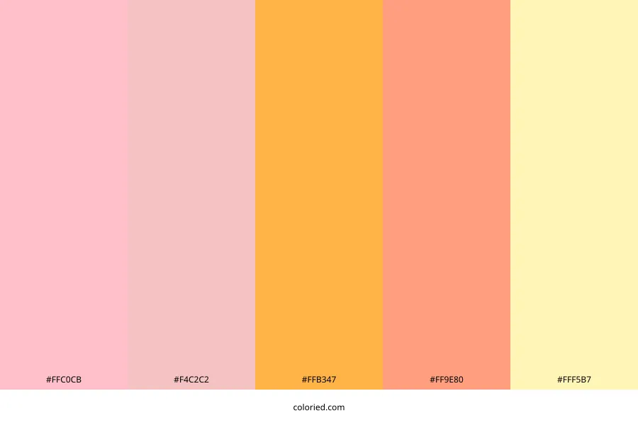 Pink Orange Yellow Color Palette