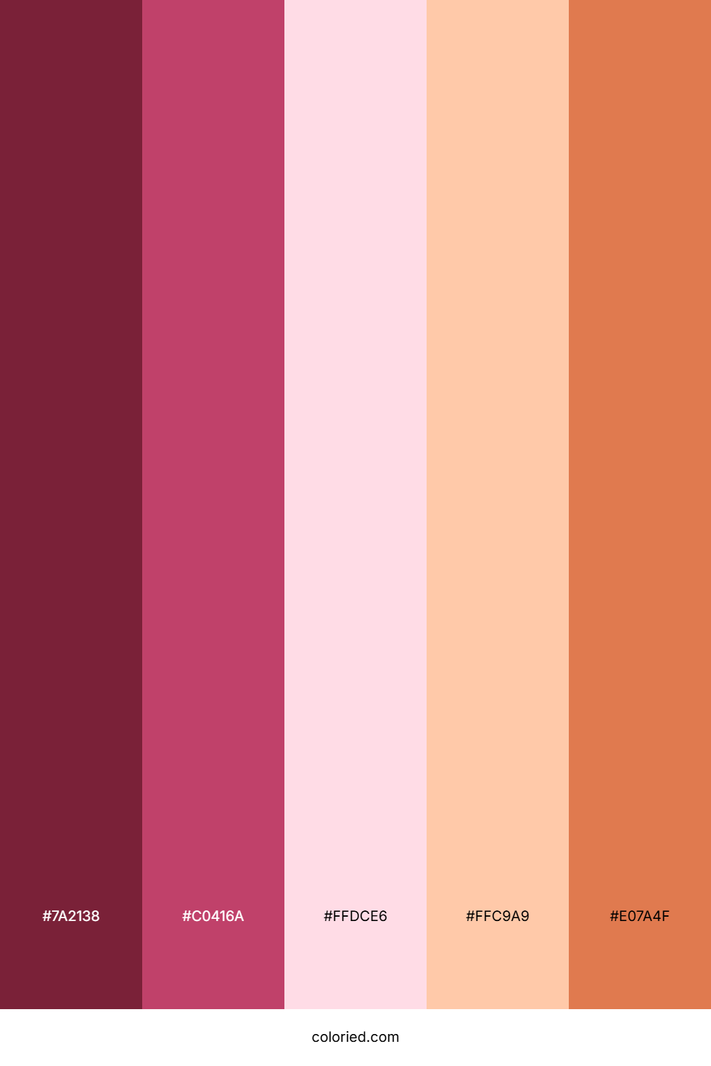 Pink Peach Gradient Color Palette