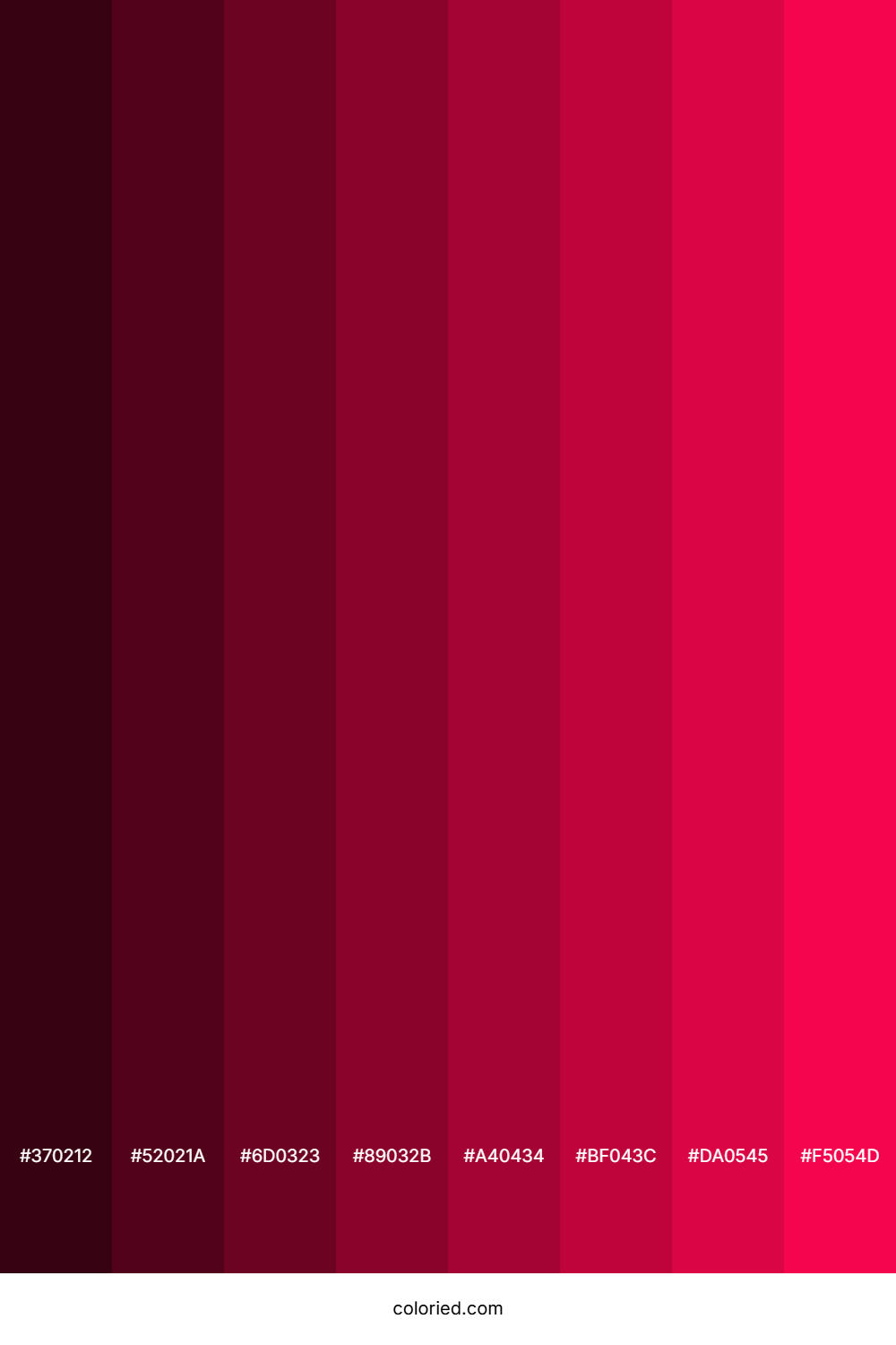 Pink Red Color Shades