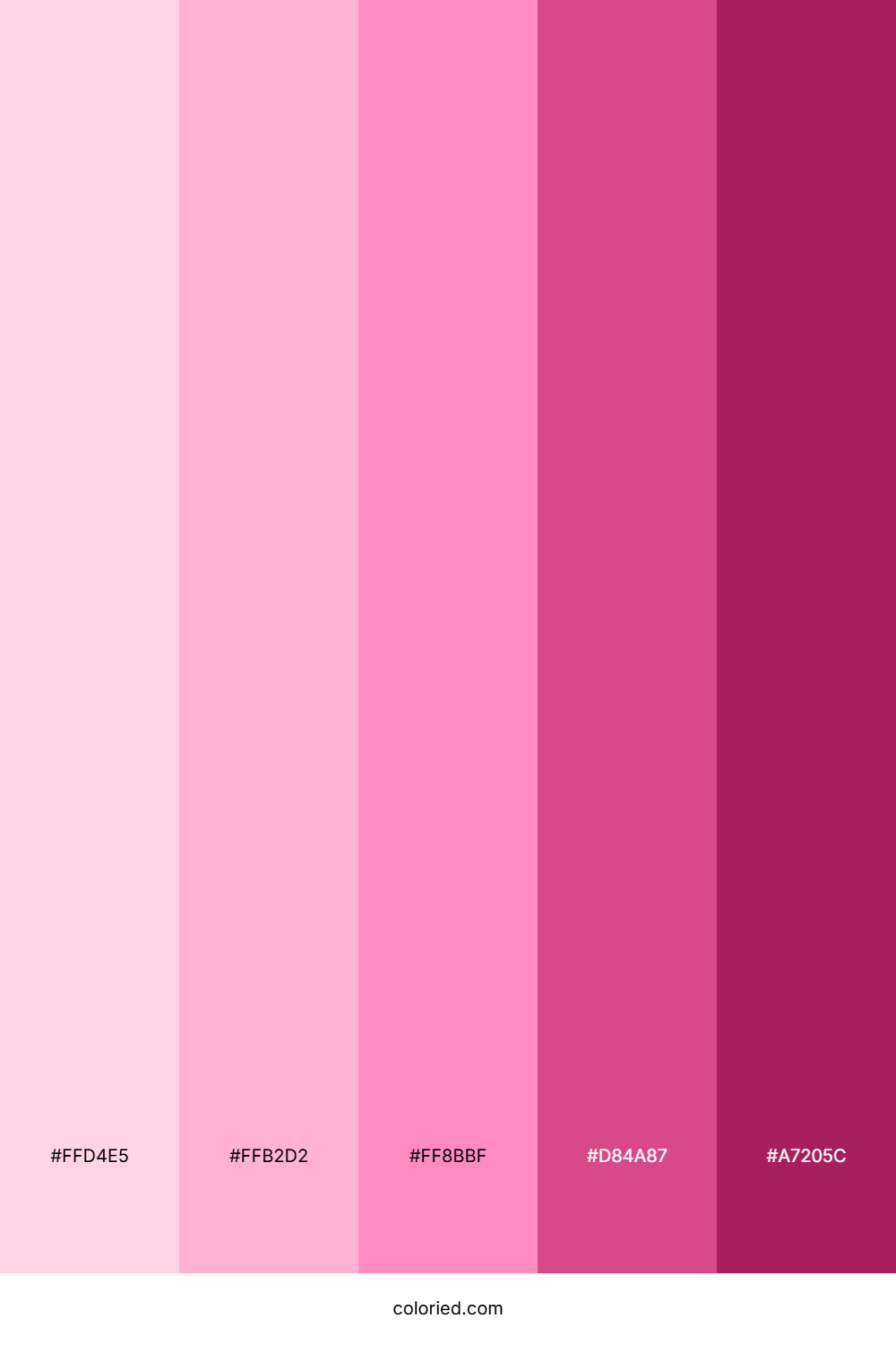 Pink to Dark Pink Color Palette