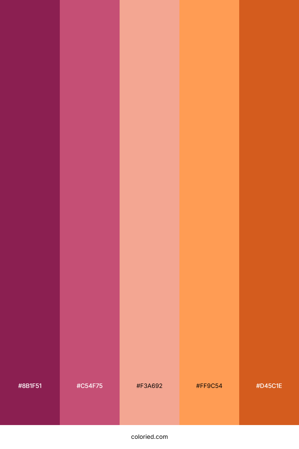 Pink to Orange Color Palette