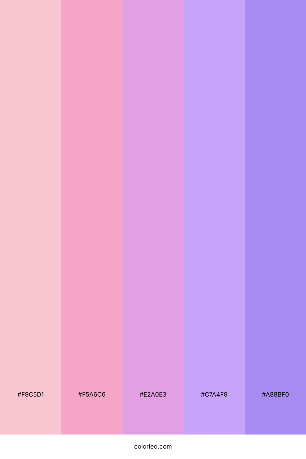 Pink to Purple Pastel Gradient Color Palette