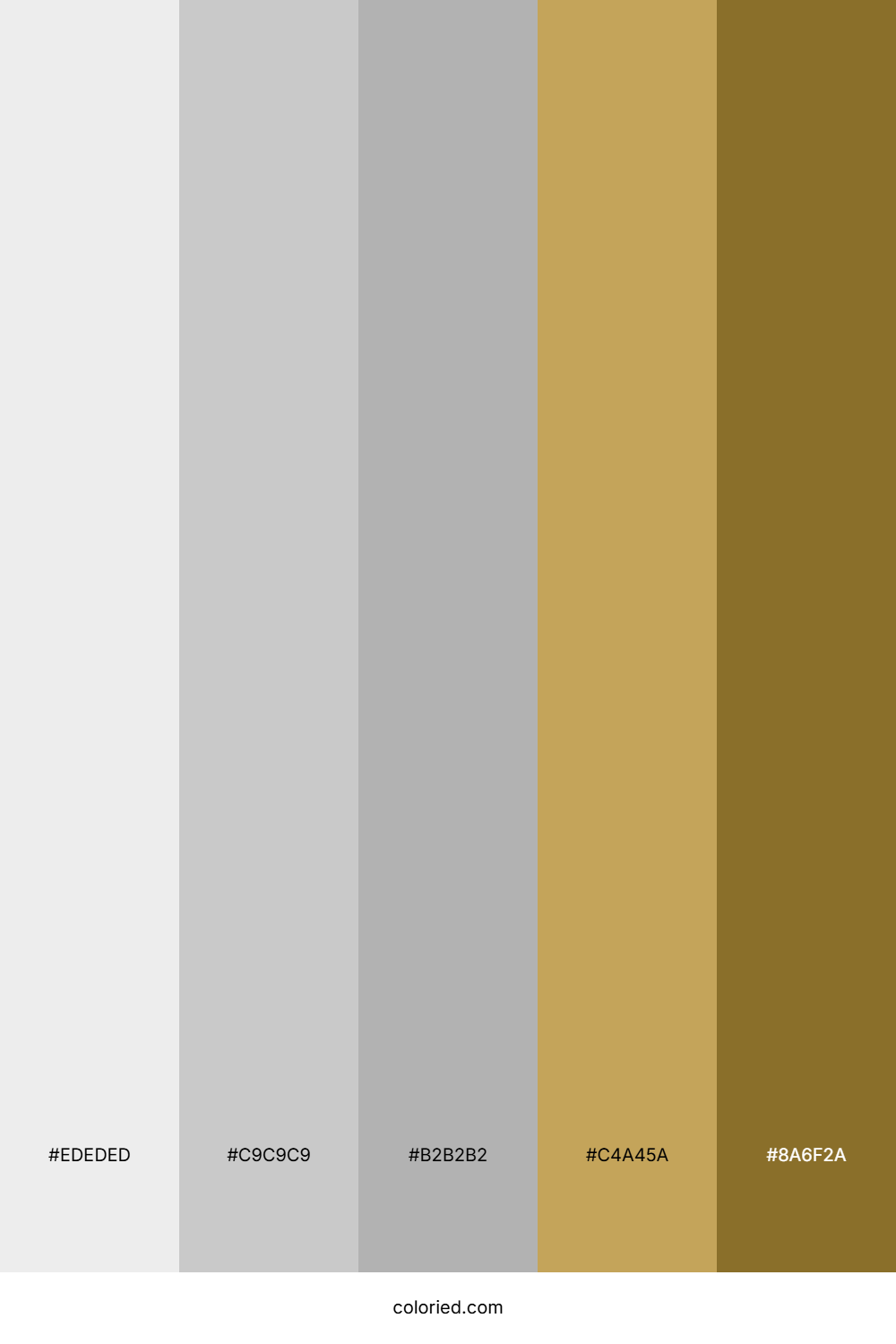 Platinum, Silver and Gold Color Palette