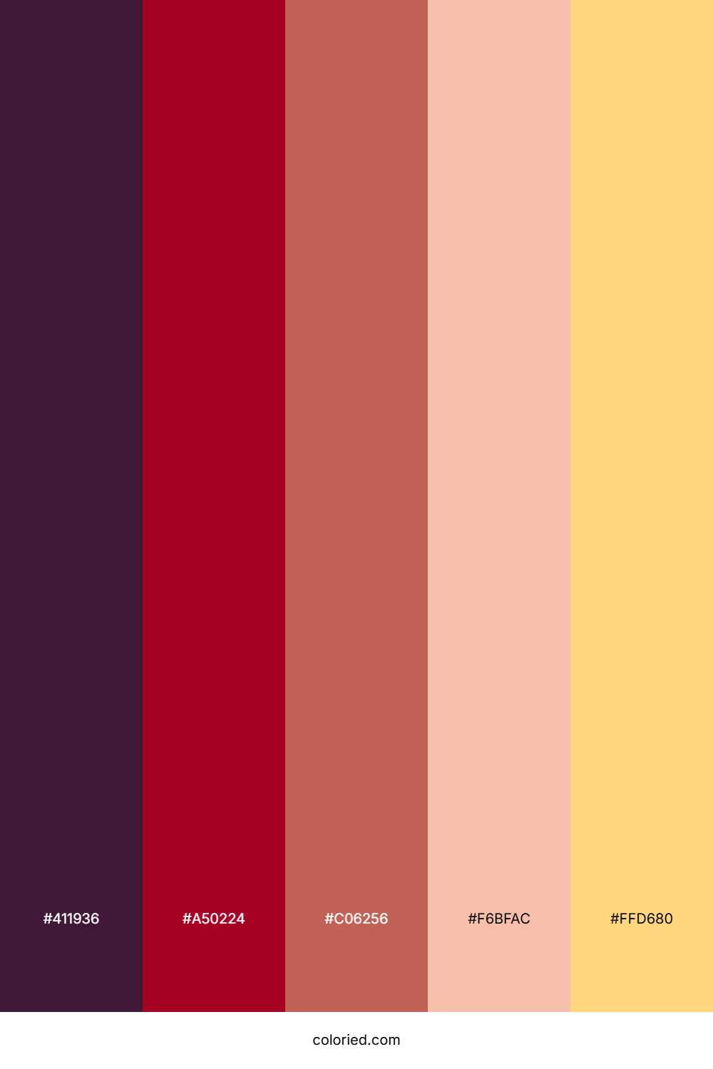 Plum Crimson Blush Color Palette
