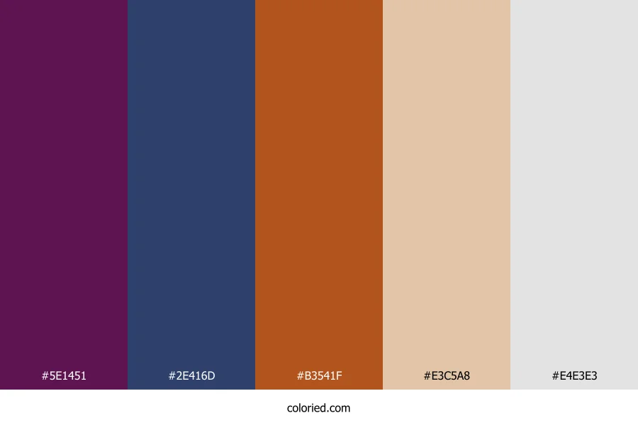 Plum Indigo Sunset Color Palette