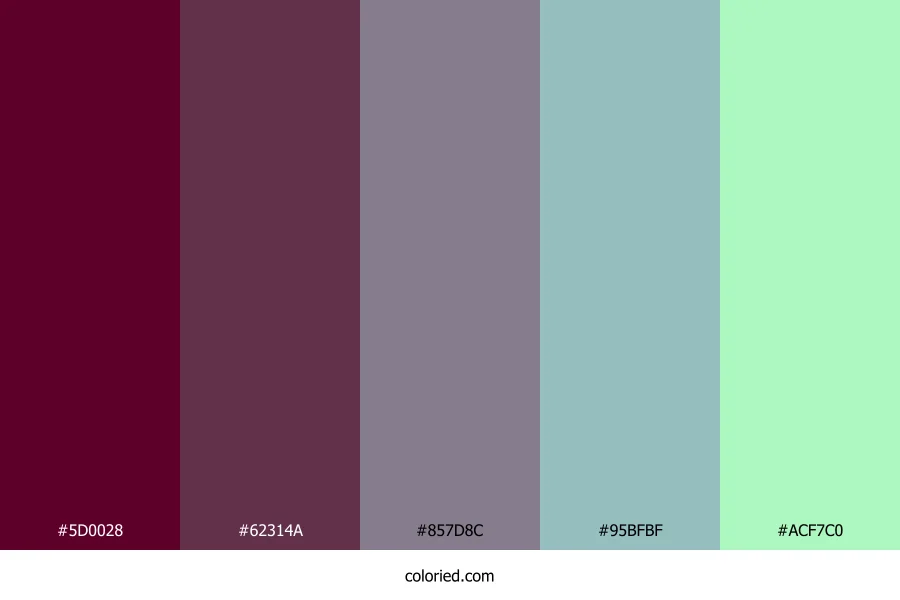 Plum Mist Glow Color Palette