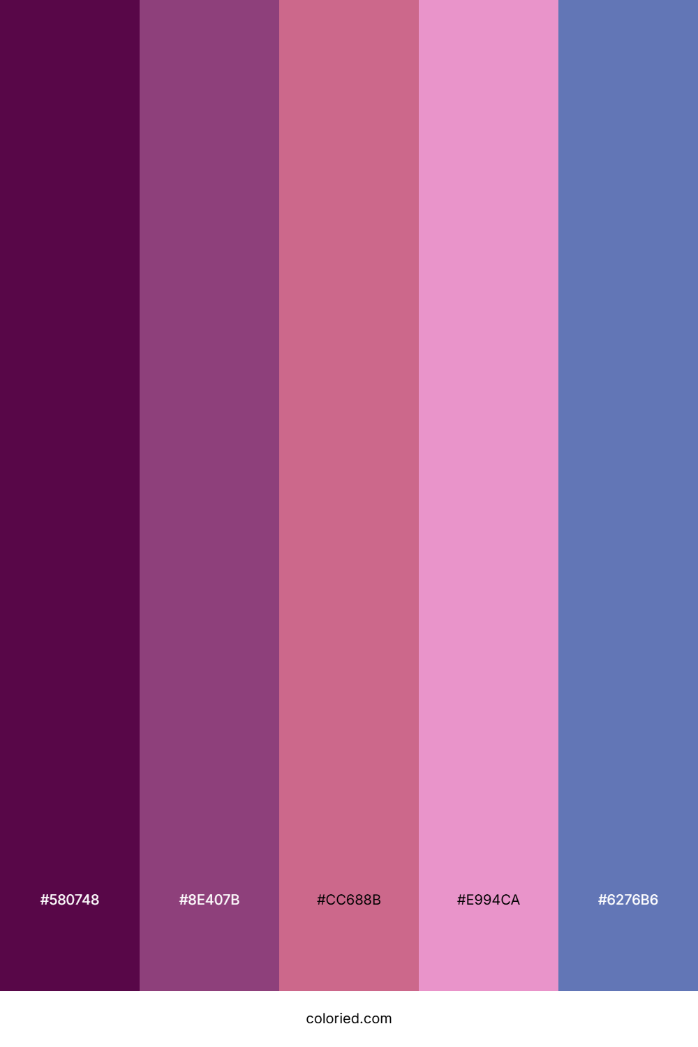 Plum Orchid Sky Color Palette