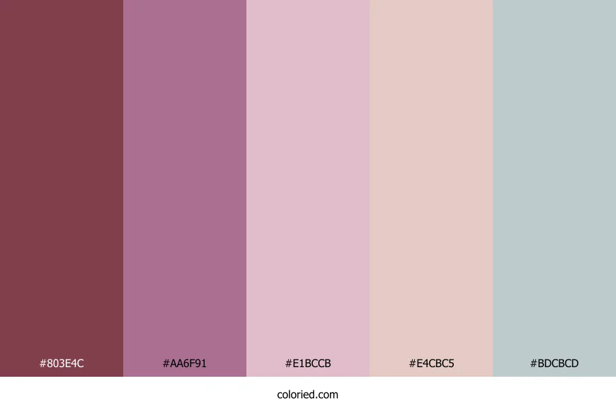 Plum Rose Petal Color Palette