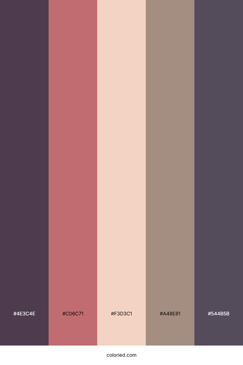 Plum Rosewood Sand Color Palette