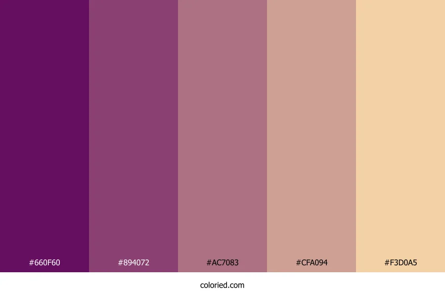 Plum Rosewood Sunset Color Palette
