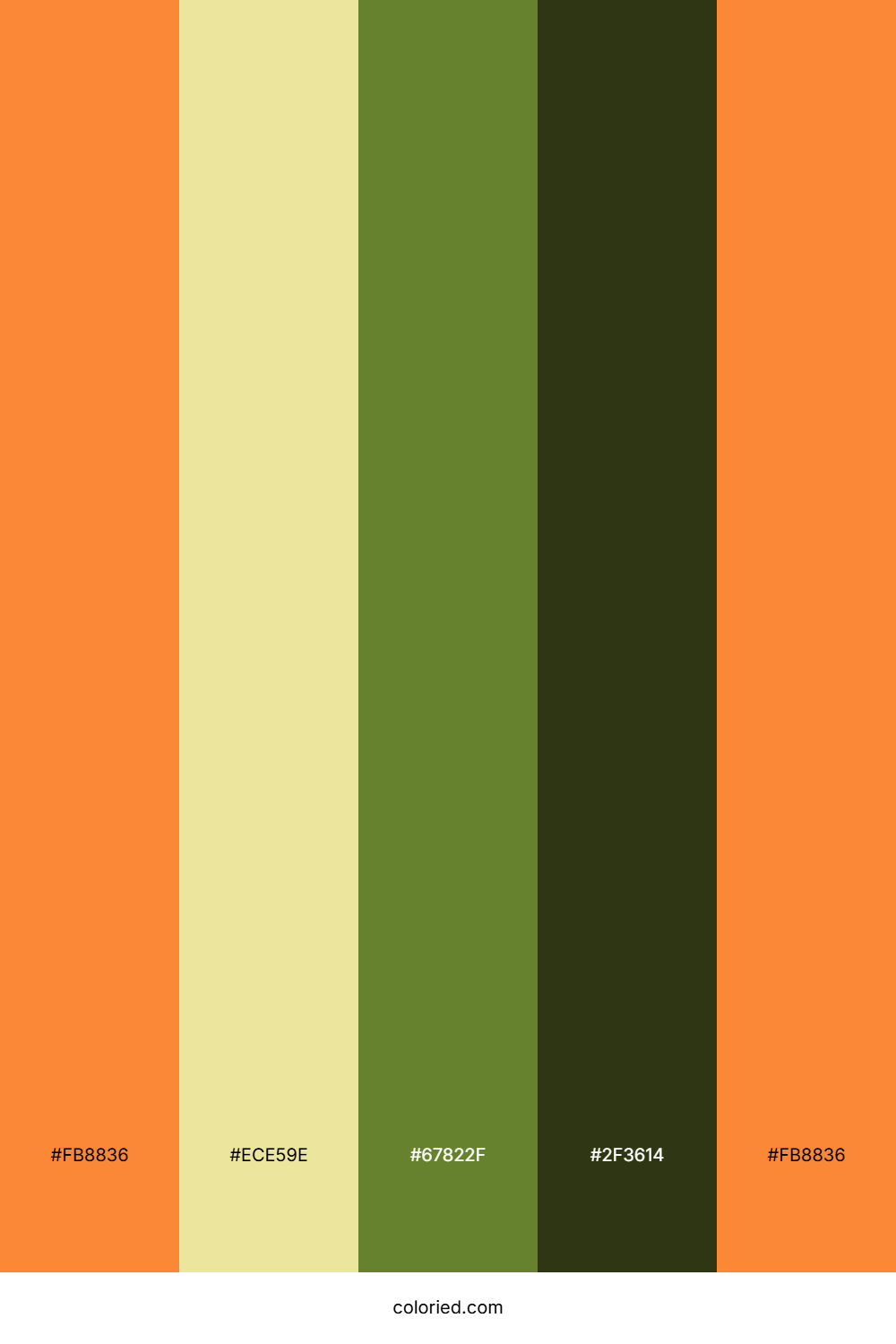 Pumpkin And Olive Color Palette